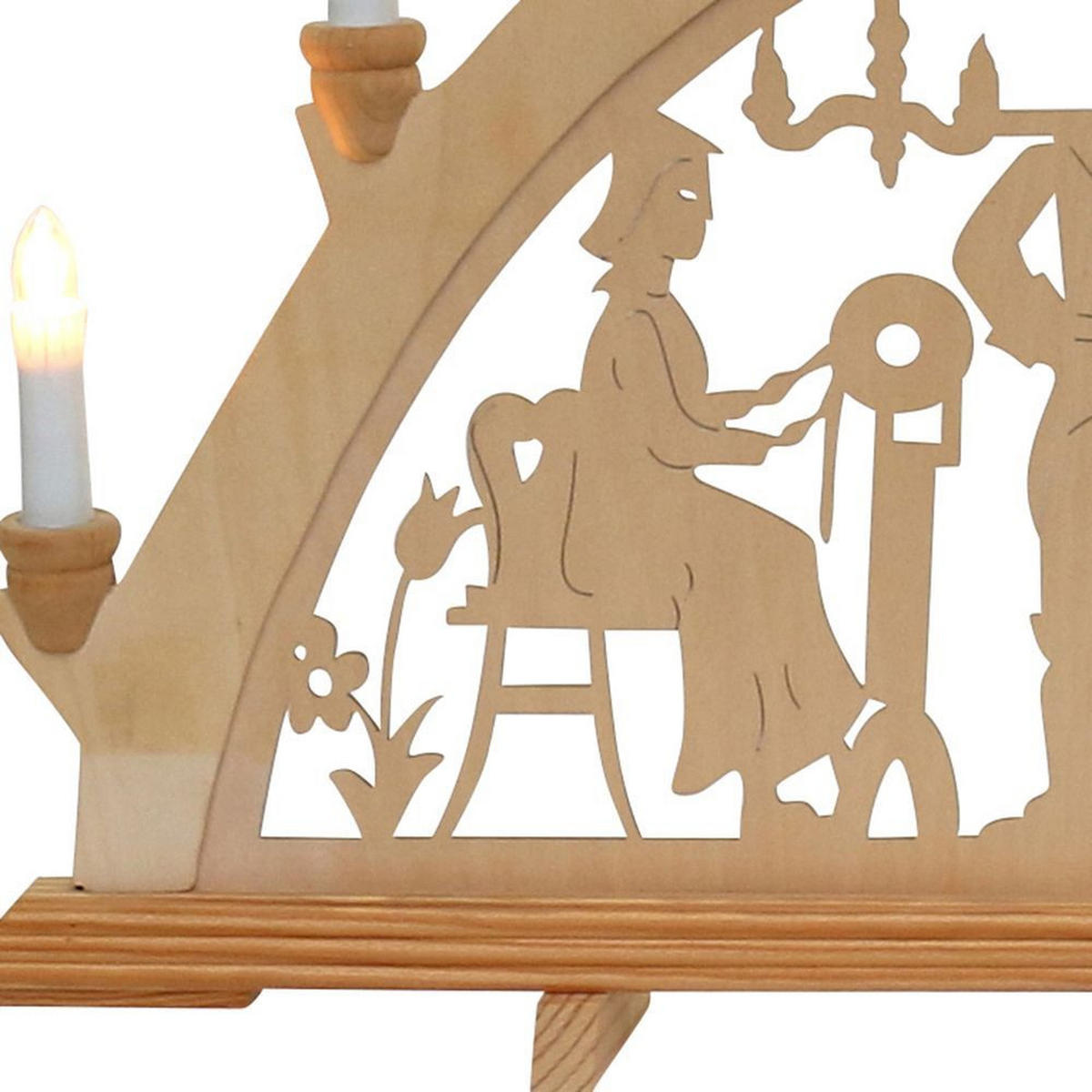 SCHWIBBOGEN Bergleute 10-flammig - Multicolor, Holz (0.1/1/0.1cm) - Dekoteam24