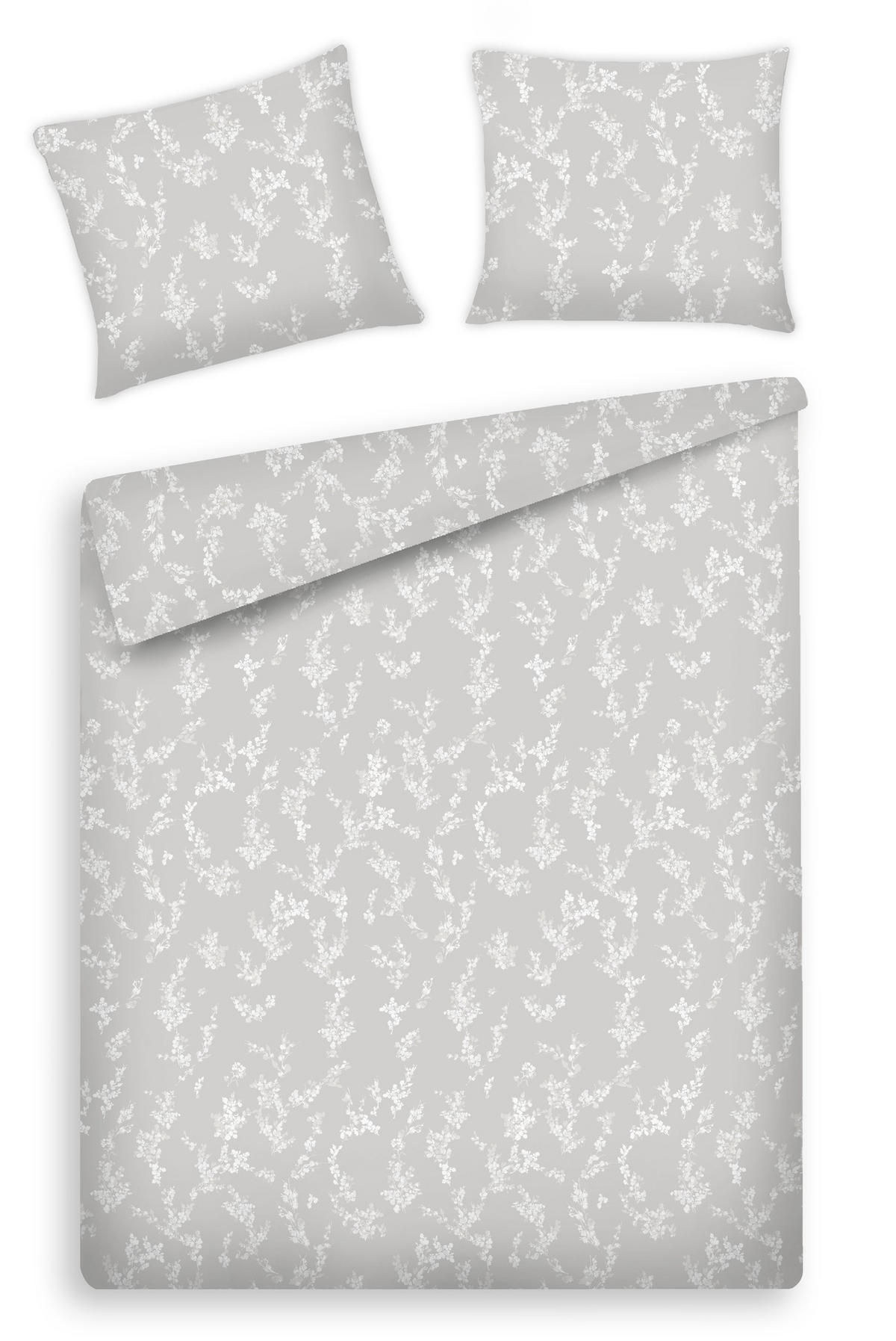 BETTWÄSCHE Vive - Hellgrau, Textil (200/220cm) - home&you