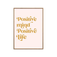 POSTER mit Rahmen KsanaKalpa - Positive - Pink/Eichefarben, Holz/Papier (70/100cm) - Poster&Frame