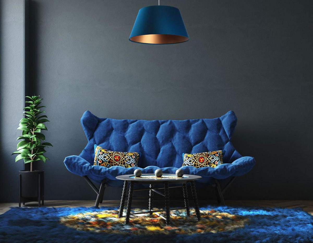 HÄNGELEUCHTE Blau 50/27 cm - Blau, Kunststoff (50/1.3/27cm) - ONZENO