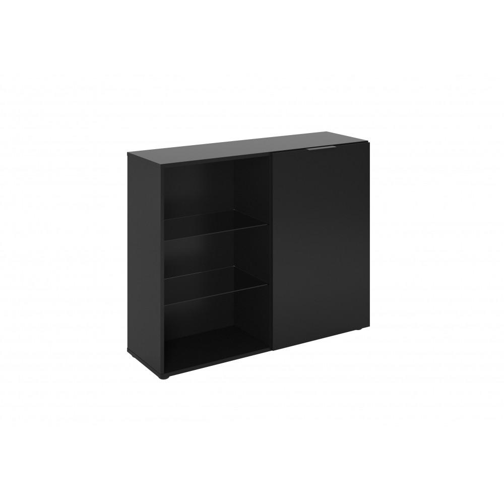 KOMMODE Dark 100/81/32 cm Schwarz - Schwarz, Holzwerkstoff (100/81/32cm) - FMD Möbel GmbH