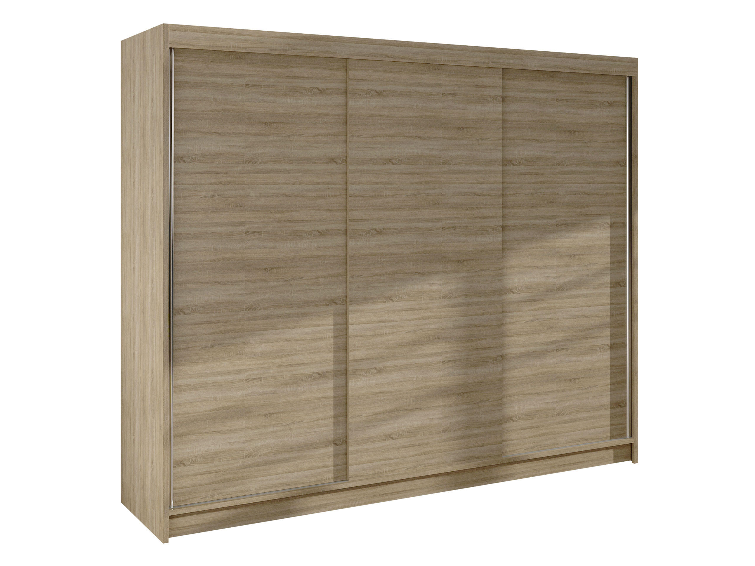 SCHWEBETÜRENSCHRANK Derby II - Sonoma Eiche, Holzwerkstoff/Metall (200/215/58cm) - MIRJAN24