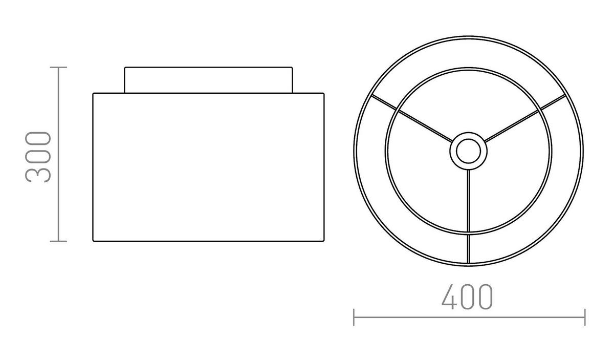 LEUCHTE DOUBLE Chintz olive silverfoil Chintz Oliven 23 W - Olivgrün, Textil (40/40/30cm) - Rendl