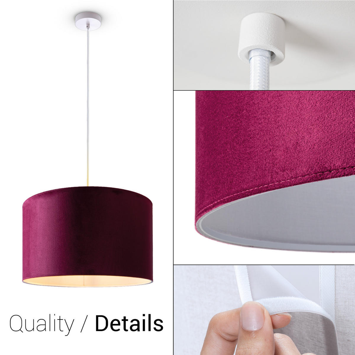 PENDELLEUCHTE Hugo Pd1 - Weiß, Metall (45.5/45.5/28cm) - Paco Home