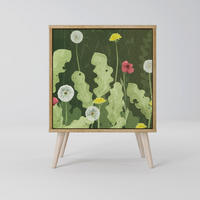 SIDEBOARD DANDELION AMUSE, Eichefarben, 57,5x42x77,5 cm, Schräge Buchenholzfüße - Eichefarben/Buchefarben, Holzwerkstoff/Buchenholz (57.5/77.5/42cm) - SpaceRebels