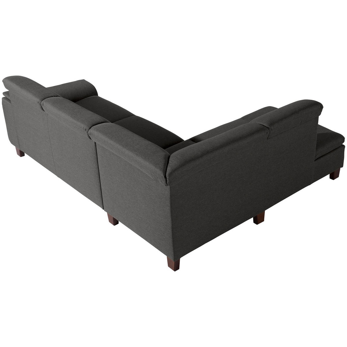 ECKSOFA mit Ottomane links Kaylil Flachgewebe anthrazit - Anthrazit, Kunststoff (187/247cm) - 58aufmkessel