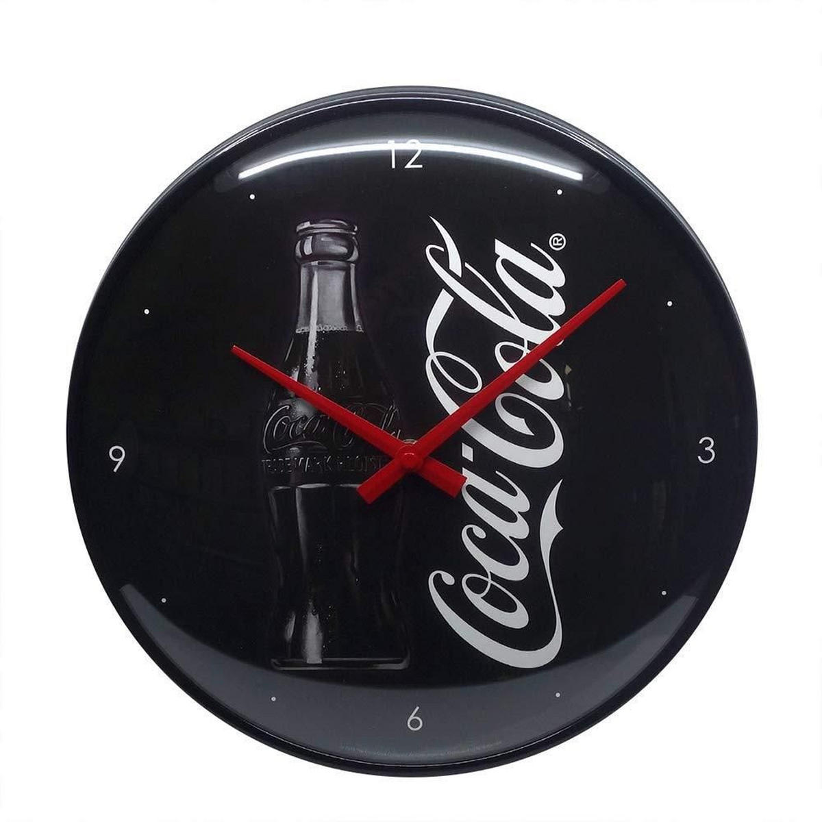 WANDUHR 31 cm Coca-Cola Sign Of Good Taste - Schwarz, Metall (31/31/5cm) - Nostalgic-Art