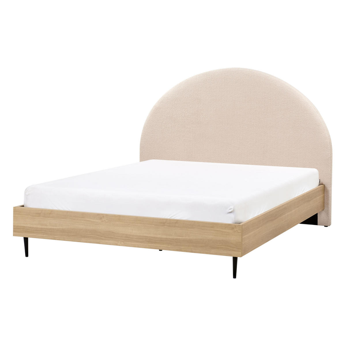 BETT mit Lattenrost 140x200 cm Beige Millay - Beige, Textil (140/200cm) - Beliani