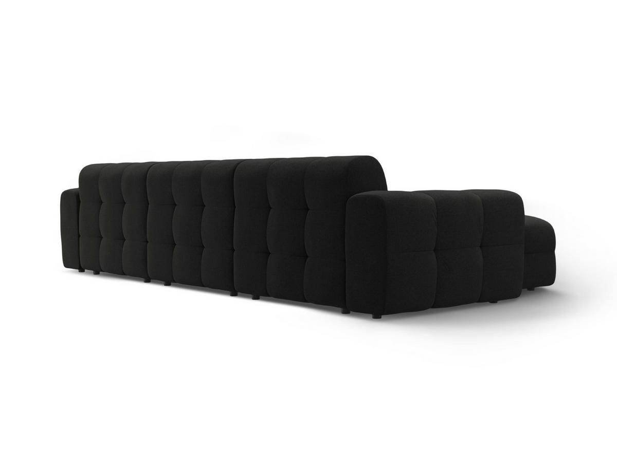 ECKSOFA links Kendal aus strukturiertem Stoff schwarz 5 Sitzplätze - Schwarz, Textil (173/357cm) - Micadoni