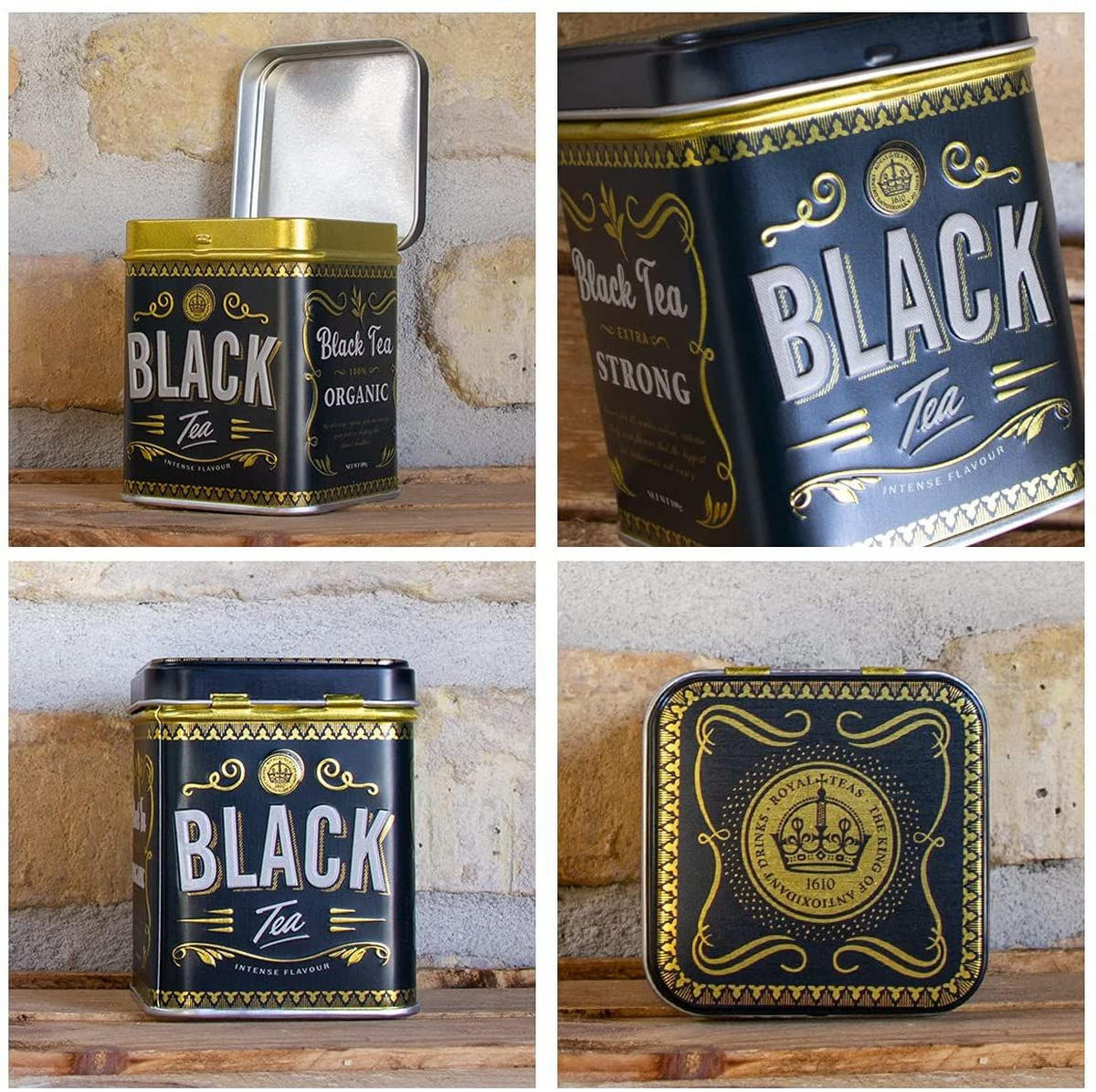 TEEDOSE Home & Country Black Tea - Multicolor, Metall (1/9.5cm) - Nostalgic-Art