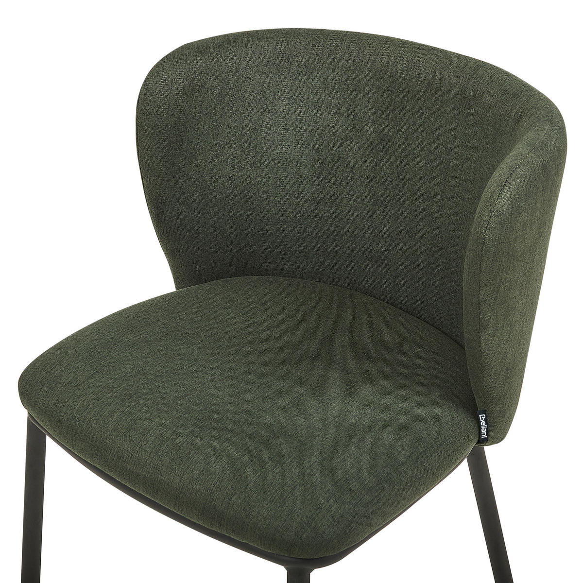 STUHL 2er-Set Polsterbezug Grün Mina - Grün, Textil/Metall (45/75/52cm) - Beliani
