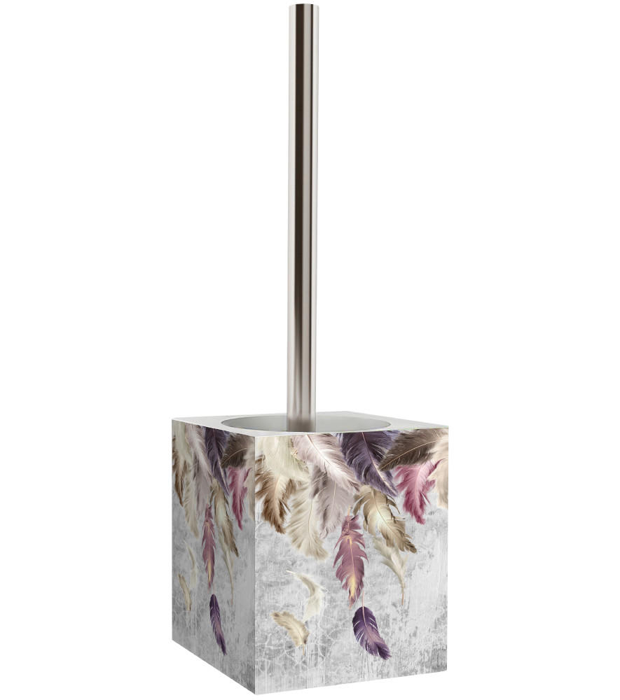 WC-BÜRSTE Federn - Lila, Kunststoff (10/37/10cm) - Sanilo