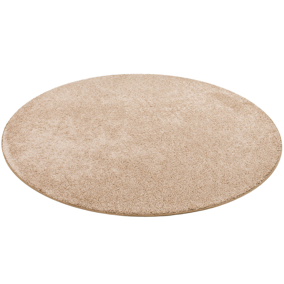 HOCHFLOR VELOURS TEPPICH MONA RUND - Naturfarben, Textil (100/100cm) - Snapstyle