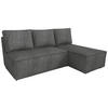 ECKSOFA Hector mit Schlaffunktion Grau Cord - Grau, Textil (200/141cm) - Bromarkt