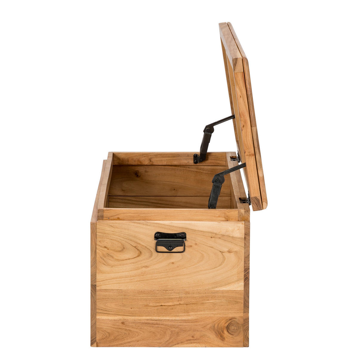MASSIVER TRUHENTISCH - Akazie Hell - Hellbraun/Akaziefarben, Holz (40/80/40cm) - home24
