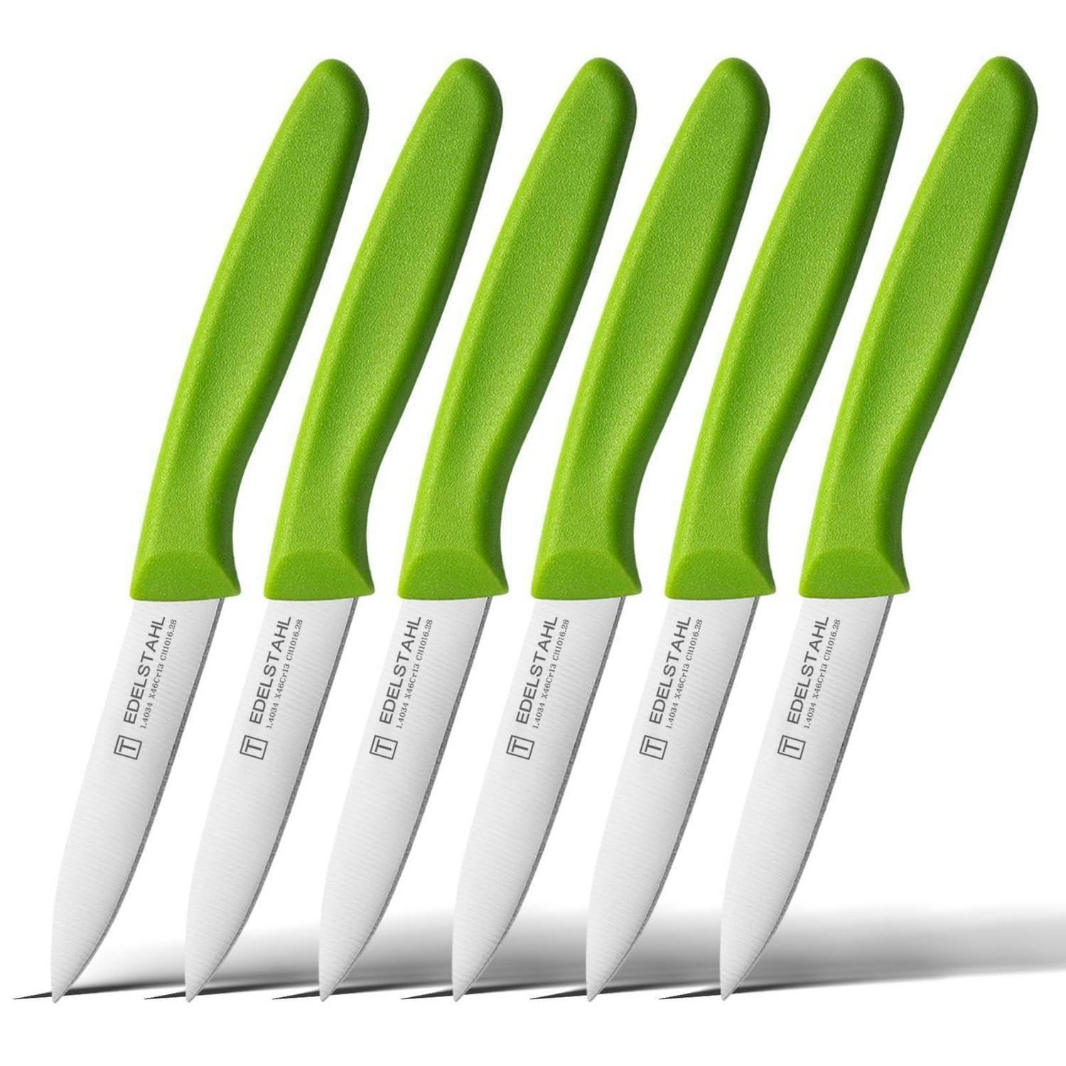 SCHÄLMESSER 6er-Set Grün - Grün, Metall (19cm)
