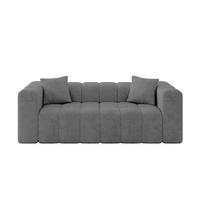 POHOVKA 2-MÍSTNÁ DONY-2 232x90x71 cm Šedá Velur - šedá/černá, kompozitní dřevo/textil (232/71/90cm) - ALTDECOR
