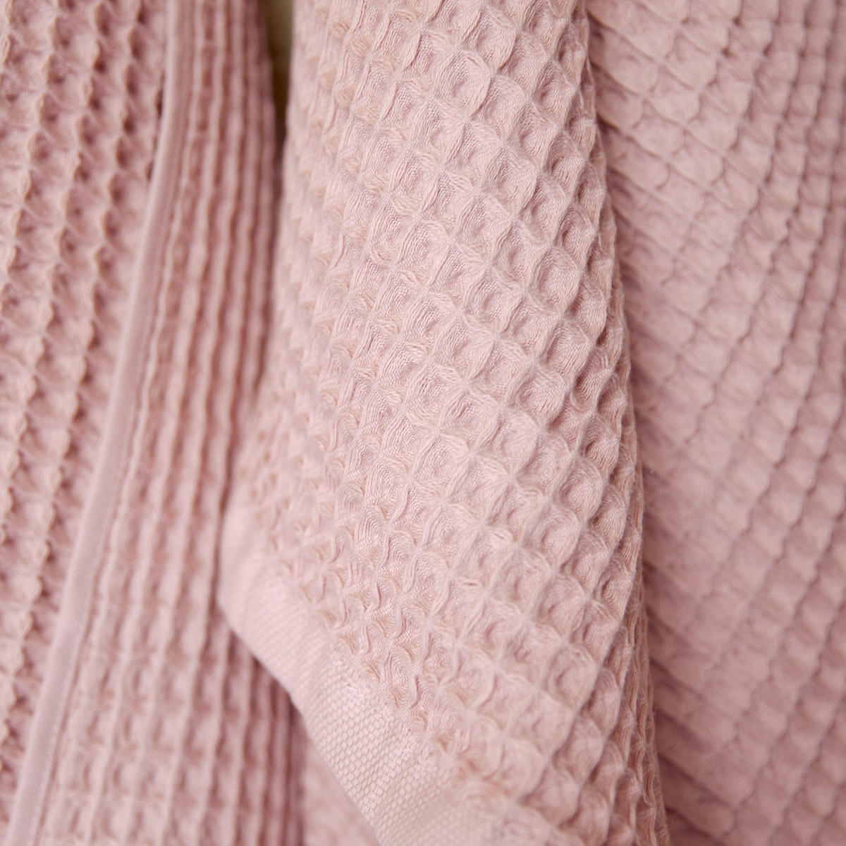BADETUCH Vaffel rosa 50/90 cm - Rosa, Textil (50/90cm) - Homla