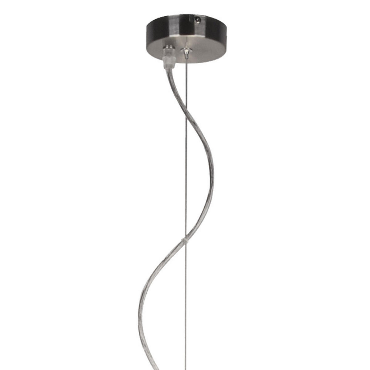 HÄNGELEUCHTE Textilschirm Schwarz gebürstet - Schwarz, Glas (45/45/110cm)