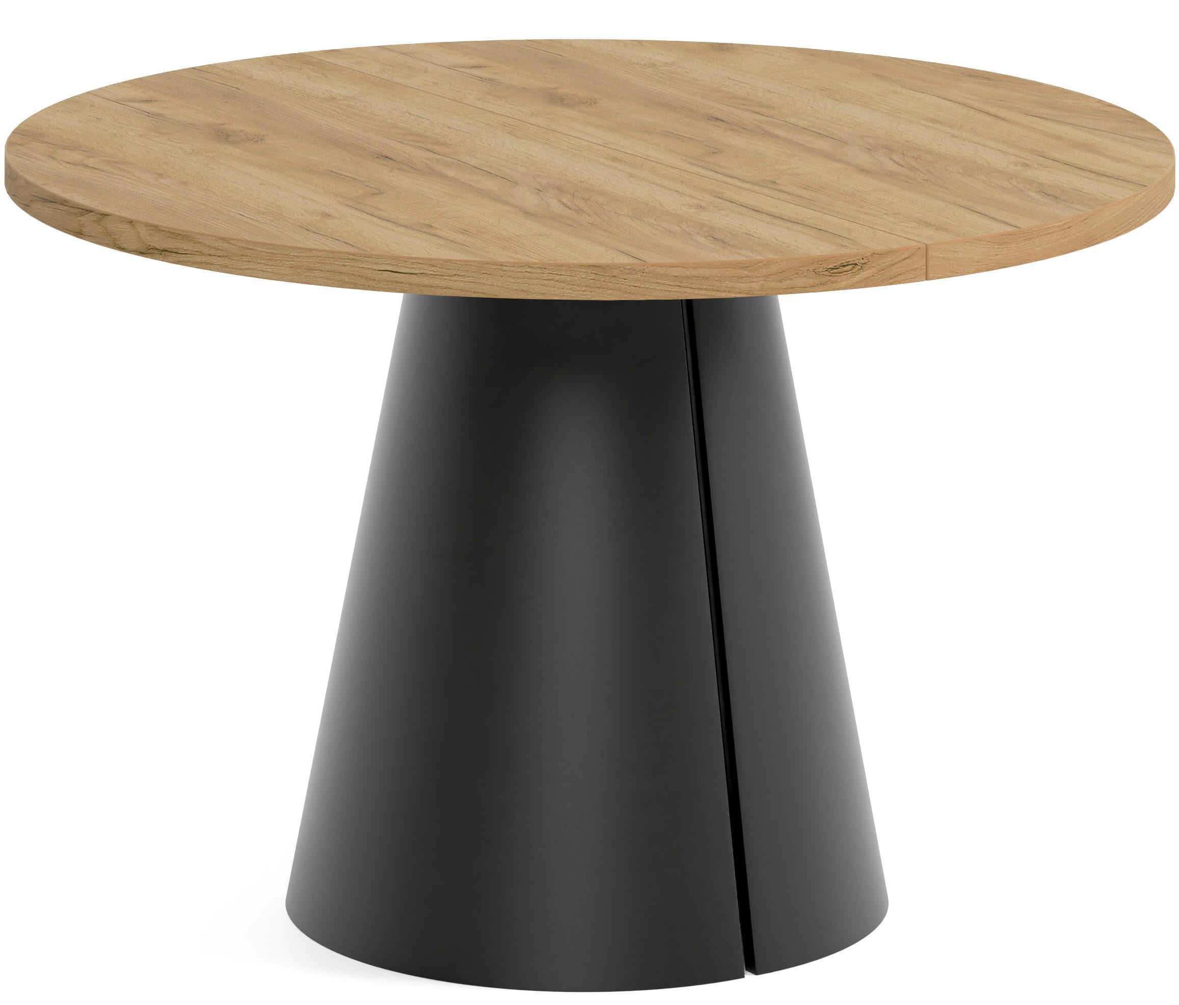 TISCH Schwarz ALMA Ausziehbar 120/196 cm - Eichefarben/Goldfarben, Holzwerkstoff (2/120/76cm) - Sepro Meble