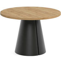 TISCH Schwarz ALMA Ausziehbar 120/196 cm - Eichefarben/Goldfarben, Holzwerkstoff (2/120/76cm) - Sepro Meble