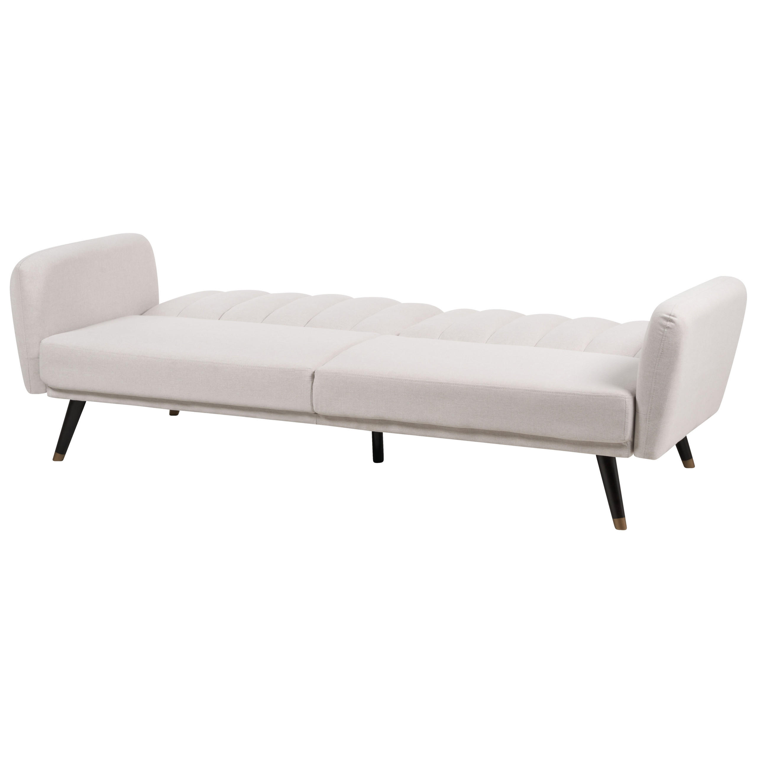 Beliani 3-Sitzer-Schlafsofa Beige 212x90x80 cm