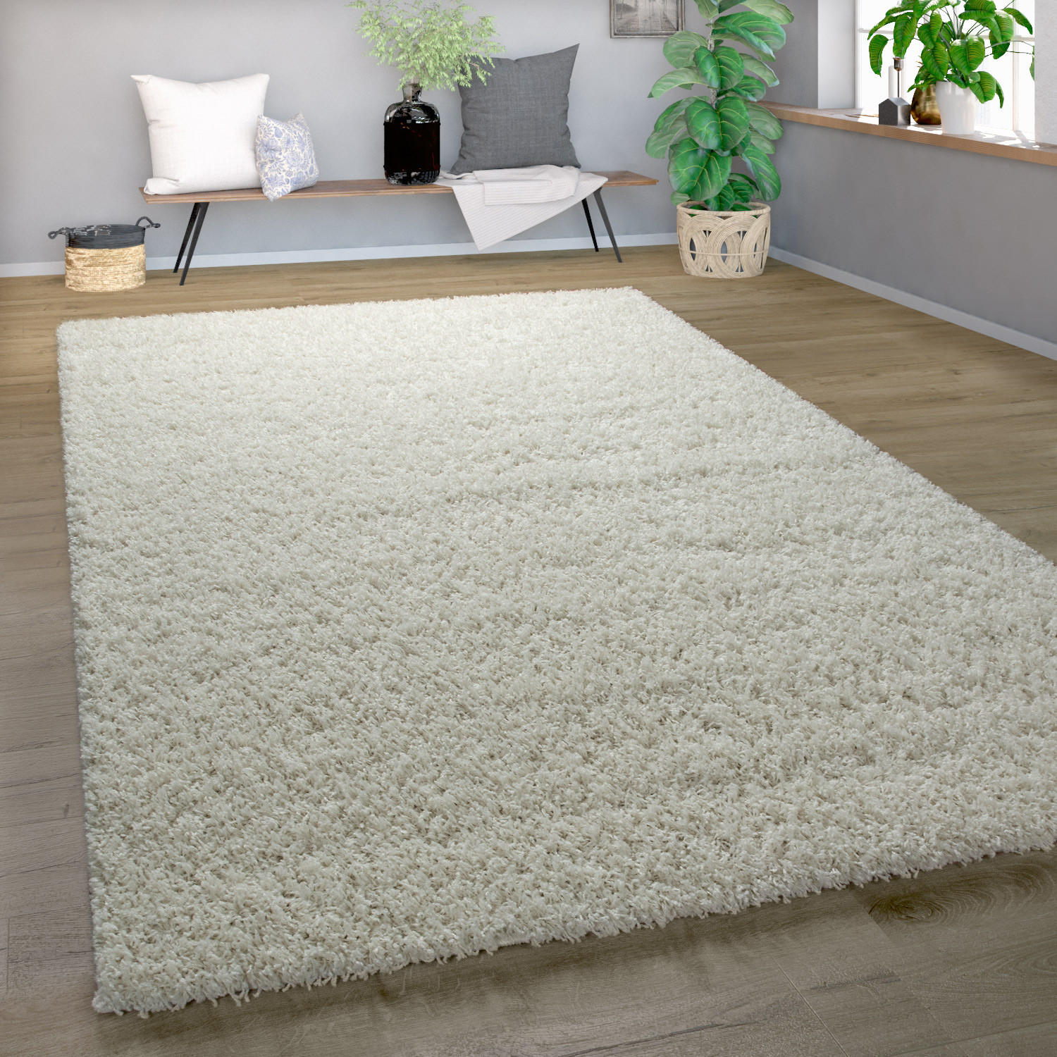 HOCHFLORTEPPICH 70/250 cm Twister 500 - Creme, Textil (70/250cm) - Paco Home