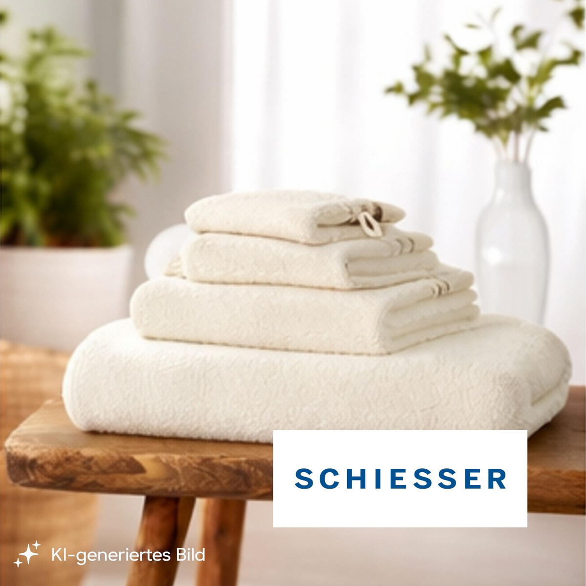 WASCHHANDSCHUHSET Skyline Color - 5-teilig - 16x22 cm - Creme - Creme, Textil (16/22cm) - SCHIESSER