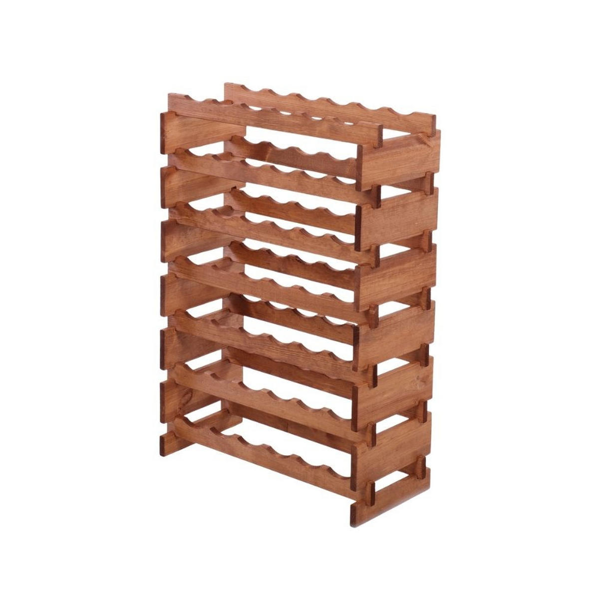 WEINREGAL VINOTECA FLEX PRO HxBxT 93x65x28cm 42 Flaschen auf 7 Ebenen Braun geölt - Braun, Holz (65/93/28cm) - PROREGAL