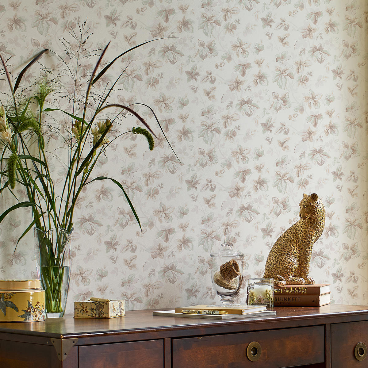 VLIESTAPETE Herbstblätter Natur | Beige | Blätter | 10mx52cm - Beige, Papier/Kunststoff (52/1000cm) - LAURA ASHLEY