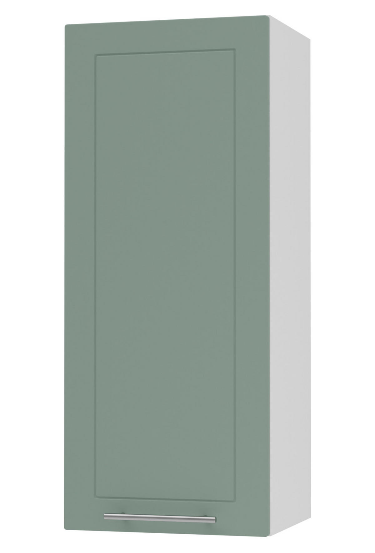 KÜCHENHÄNGESCHRANK Kvantum W4/40 Mint Matt / Weiß Matt 40 / 32,5 / 96cm - Weiß/Mintgrün, Holz/Holzwerkstoff (40/96/32.5cm) - Feldmann-Wohnen