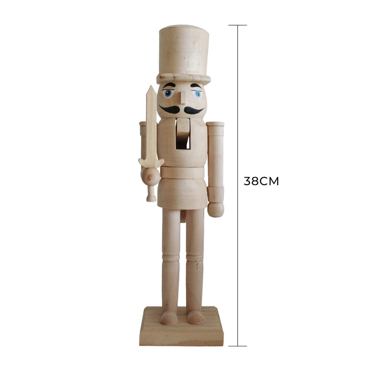 NUSSKNACKER Dekofigur 38 cm - Braun, Holz (8/38/10cm) - Mobili Rebecca