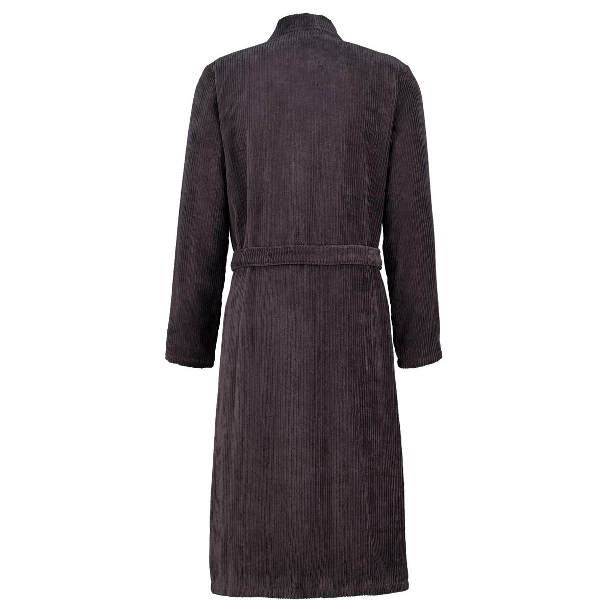 BADEMANTEL HERREN KIMONO CORD-OPTIK 6540 BASALT - 740 - Grau, Textil (Snull) - Cawoe