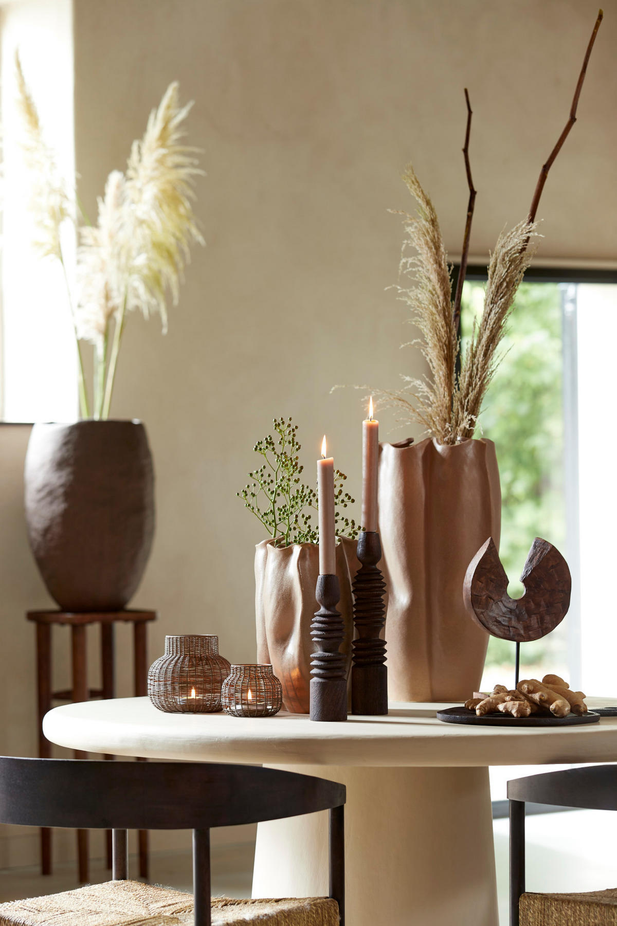 ESSTISCH Kulona Braun Ø140/76 cm - Braun, Holz (140/140/76cm) - Light & Living