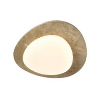 DECKENLEUCHTE Nyméria, Beige, weiß und Messing, 32cm - Beige, Metall (32/29/32cm) - KOSILUM