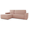 ECKSOFA Totti L, Seite: Links - Rosa, Holz/Textil (246/144cm) - Sofnet