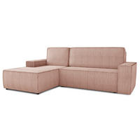ECKSOFA Totti L, Seite: Links - Rosa, Holz/Textil (246/144cm) - Sofnet