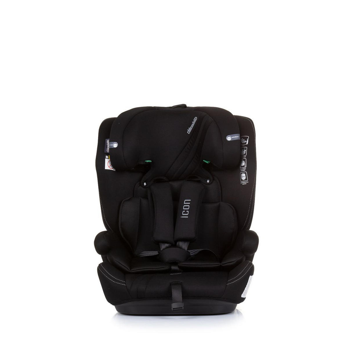 KINDERSITZ Icon i-Size (76-150cm) schwarz Gruppe 1/2/3 Isofix verstellbar - Schwarz, Kunststoff (44/61/45cm) - Chipolino