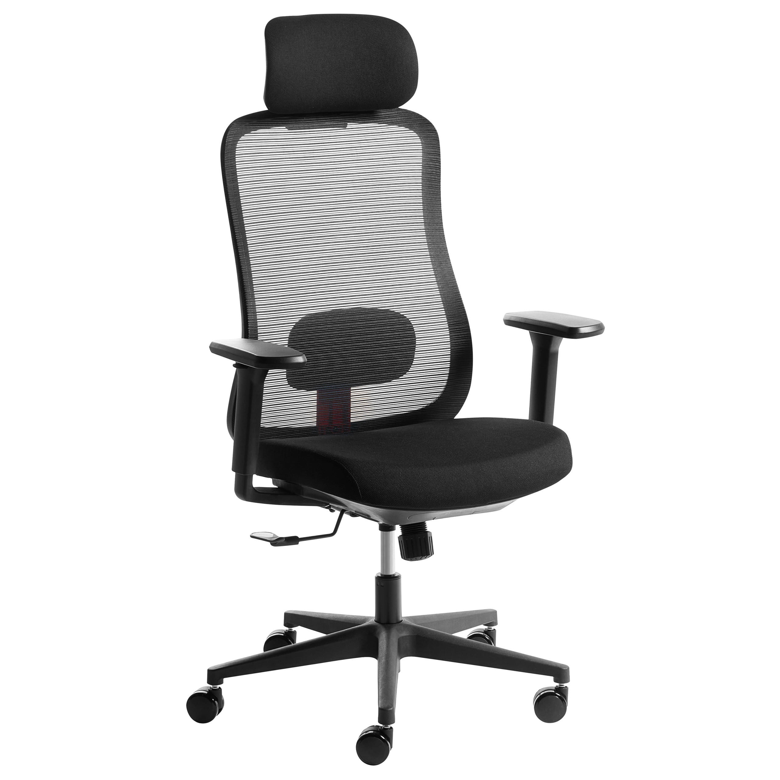 BÜROSTUHL Schwarz Nemoar - Rot/Schwarz, Kunststoff/Textil (70/118/70cm) - Beliani