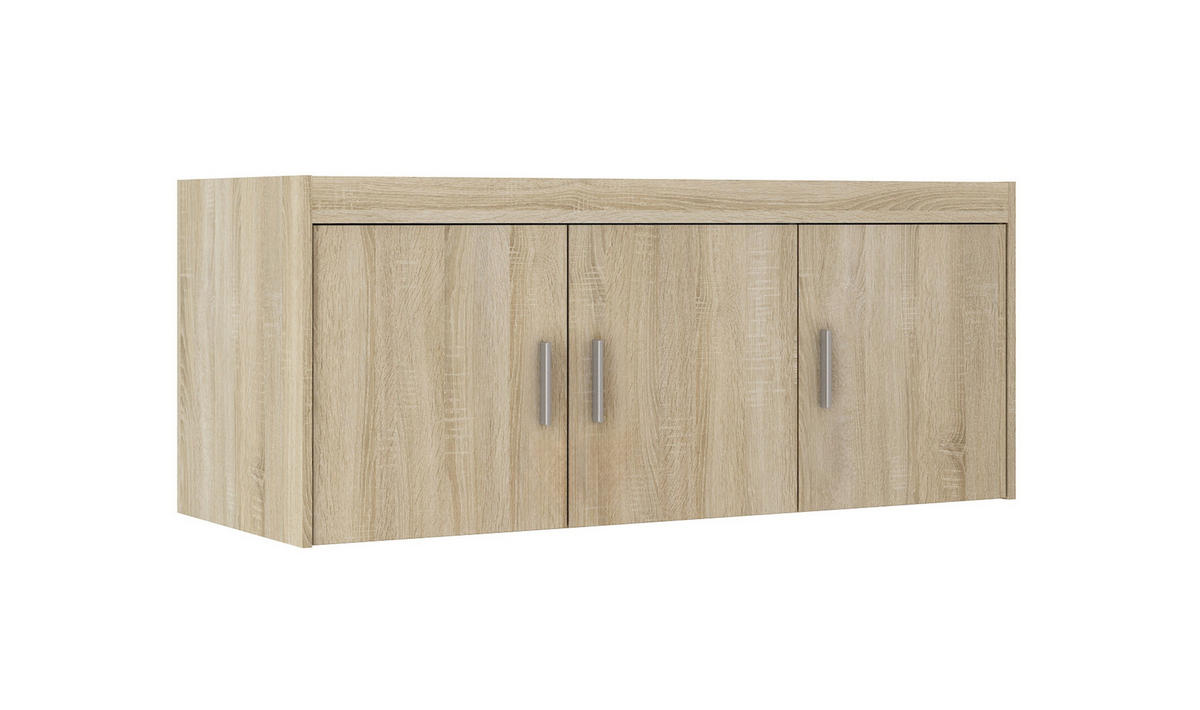AUFSATZSCHRANK Storicos Sonoma Eiche 133/55,5/53 cm - 3T Modern - Beige, Holzwerkstoff/Kunststoff (133/55/53cm) - AX Living