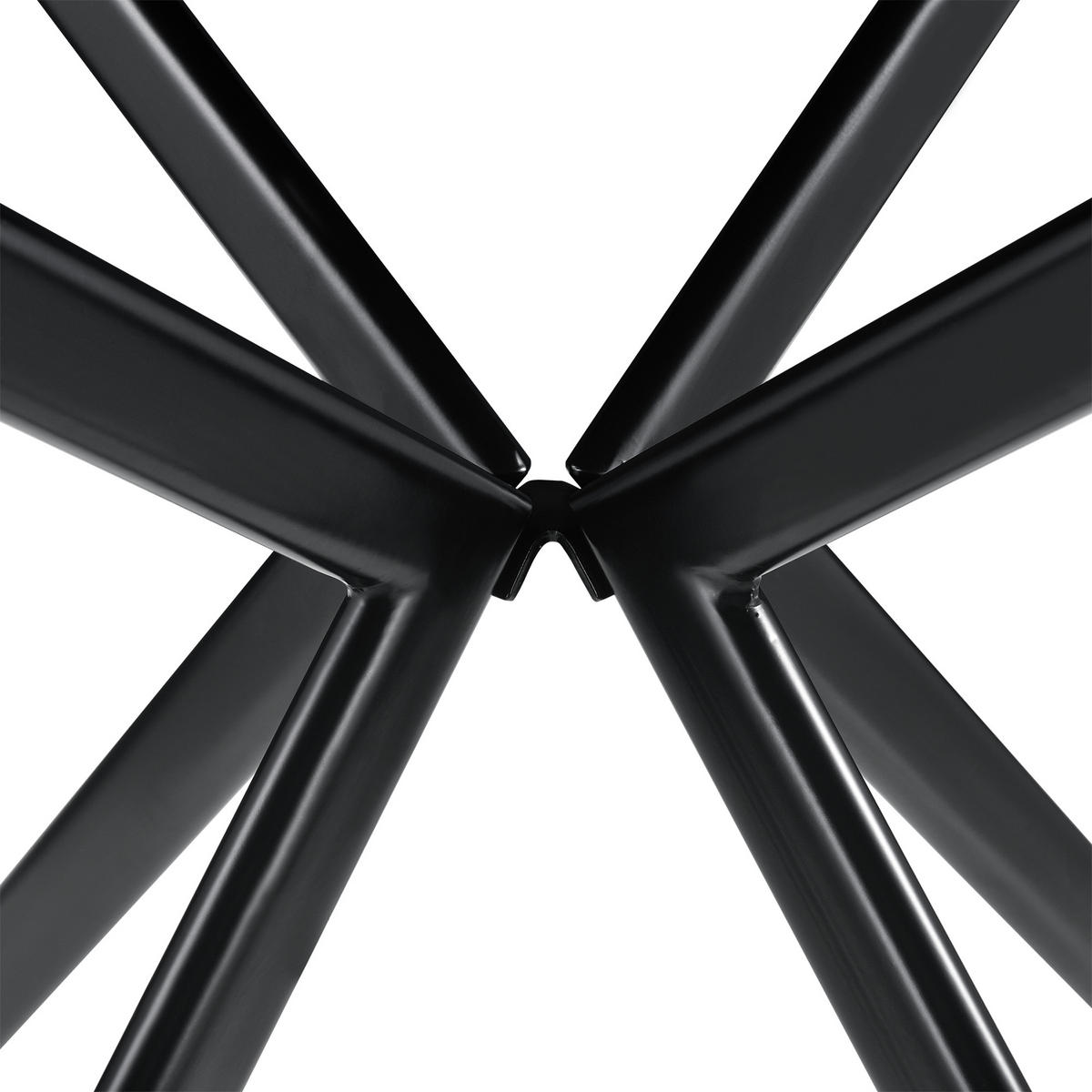 ESSTISCH Ankara - Schwarz, Holzwerkstoff/Metall (78/78/75cm) - [en.casa]