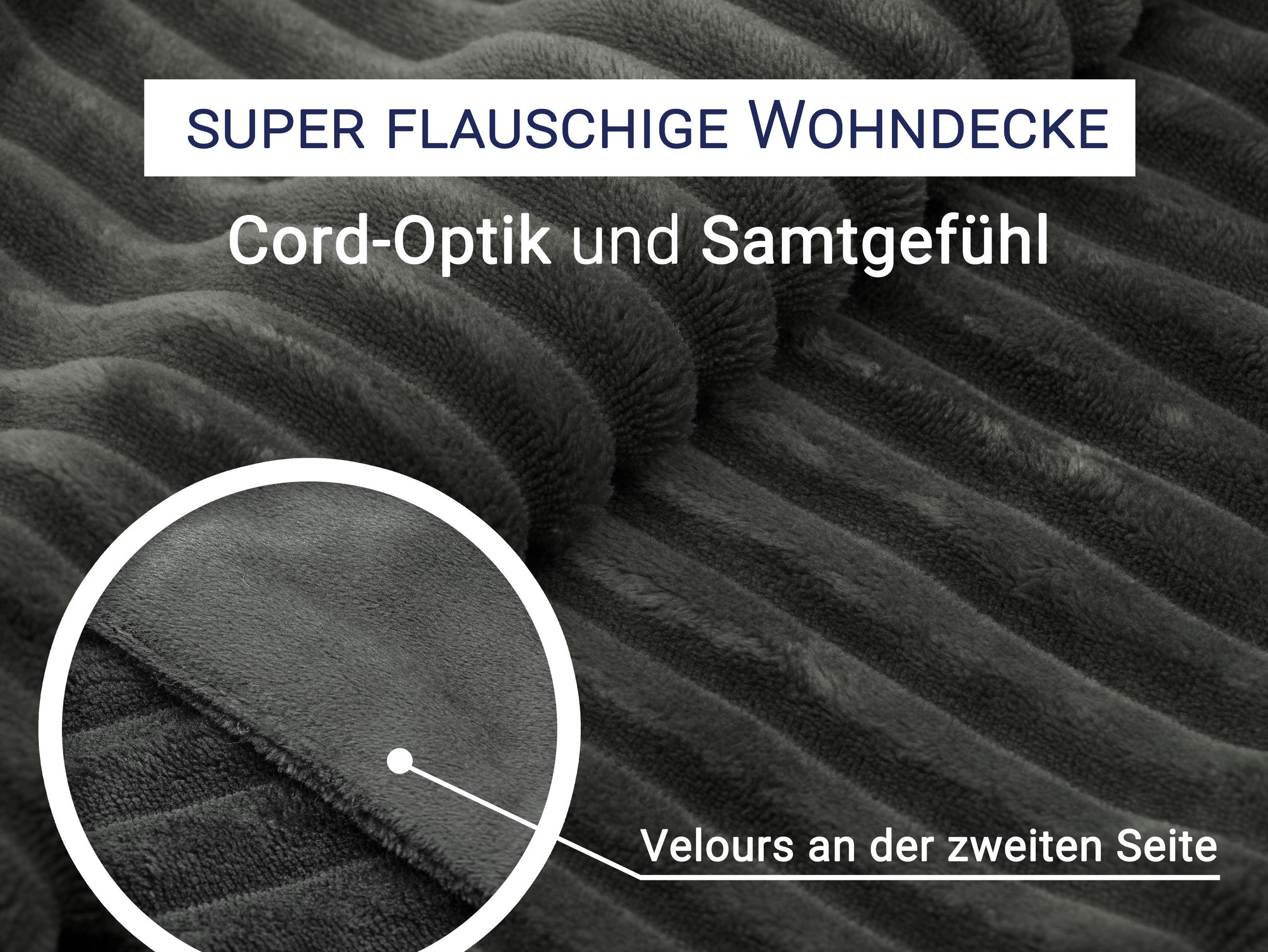 KUSCHELDECKE, 150 x 200 cm, 100% Polyester, Grau - Graphitfarben, Textil (150/200cm)