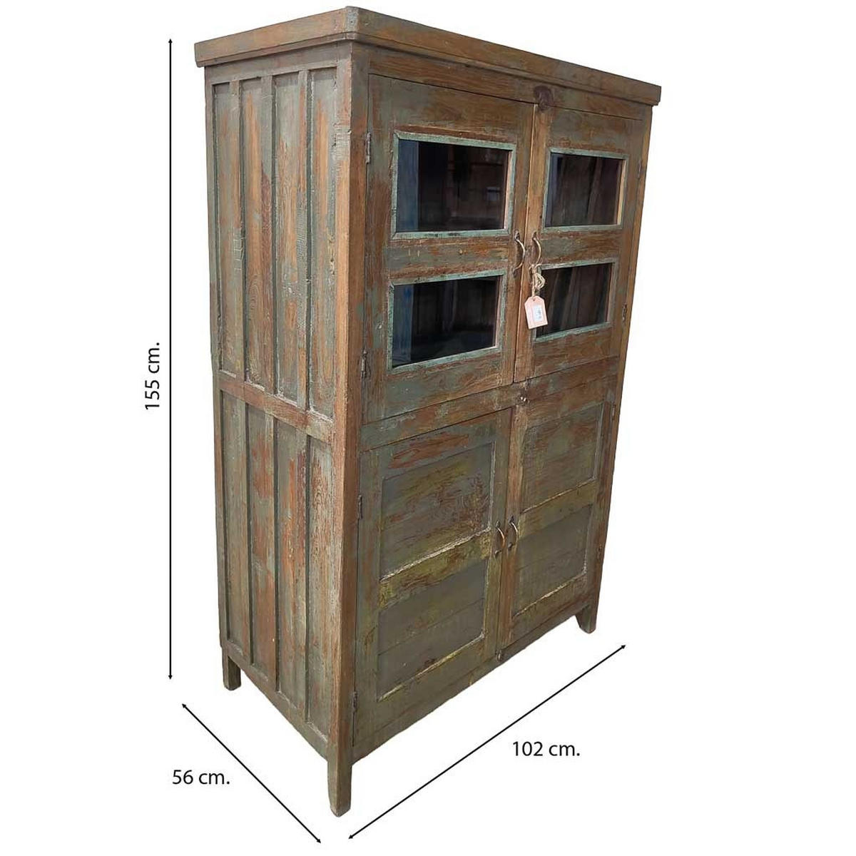 VITRINE aus Holz, braun, 102x56x155cm - Braun, Holz (102/155/56cm) - Wanderlust
