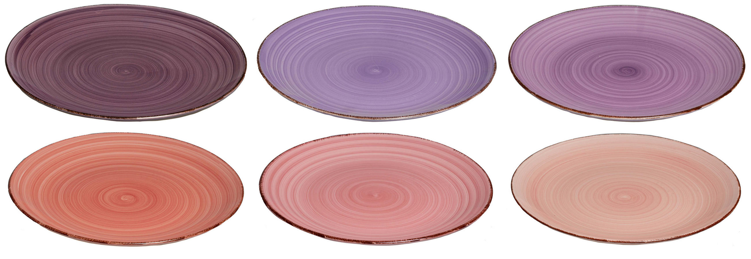 ESSTELLER Speiseteller Mykonos - ø 27 cm - 6 stück - Pink, Keramik (26.5cm) - Studio Tavola