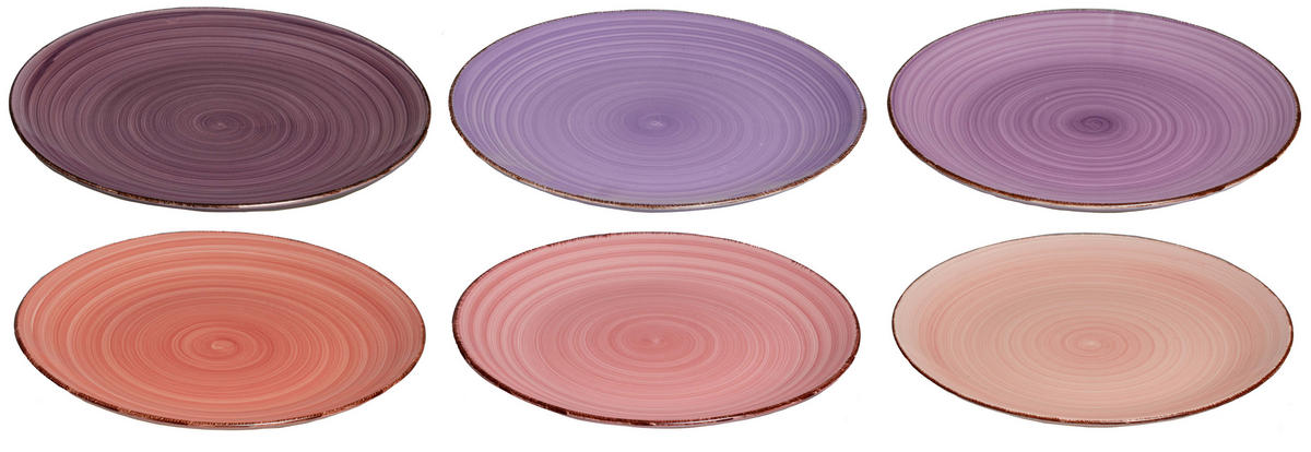 SPEISETELLER Mykonos ø 27 cm - 6 Stück - Multicolor, Keramik (26.5cm) - Studio Tavola