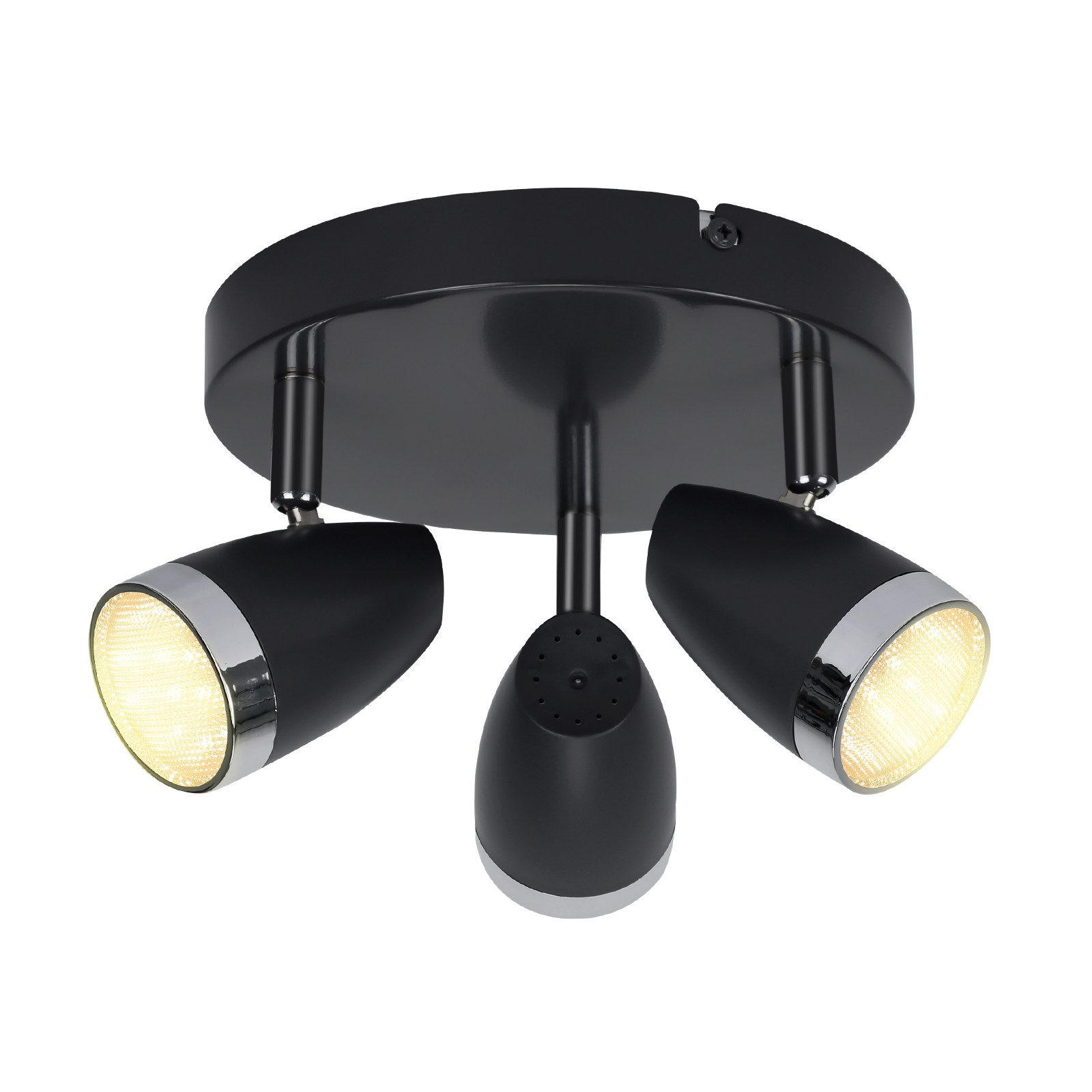 LED-DECKENLEUCHTE Leavens 60/15.5/19cm - Dunkelgrau, Metall (60/15.5/19cm) - Nettlife