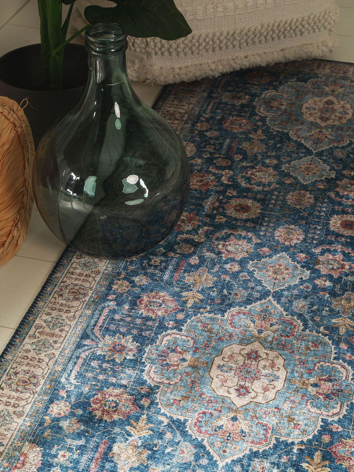 LÄUFER Laury Blau 80x240 cm - Blau, Kunststoff/Textil (80/1cm) - KUNSTLOFT