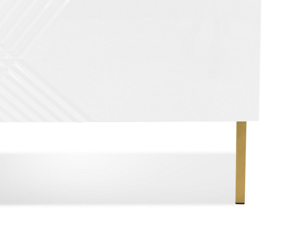 NACHTTISCH Exito 50 - Goldfarben/Weiß, Holzwerkstoff/Metall (50/46/35cm) - MIRJAN24