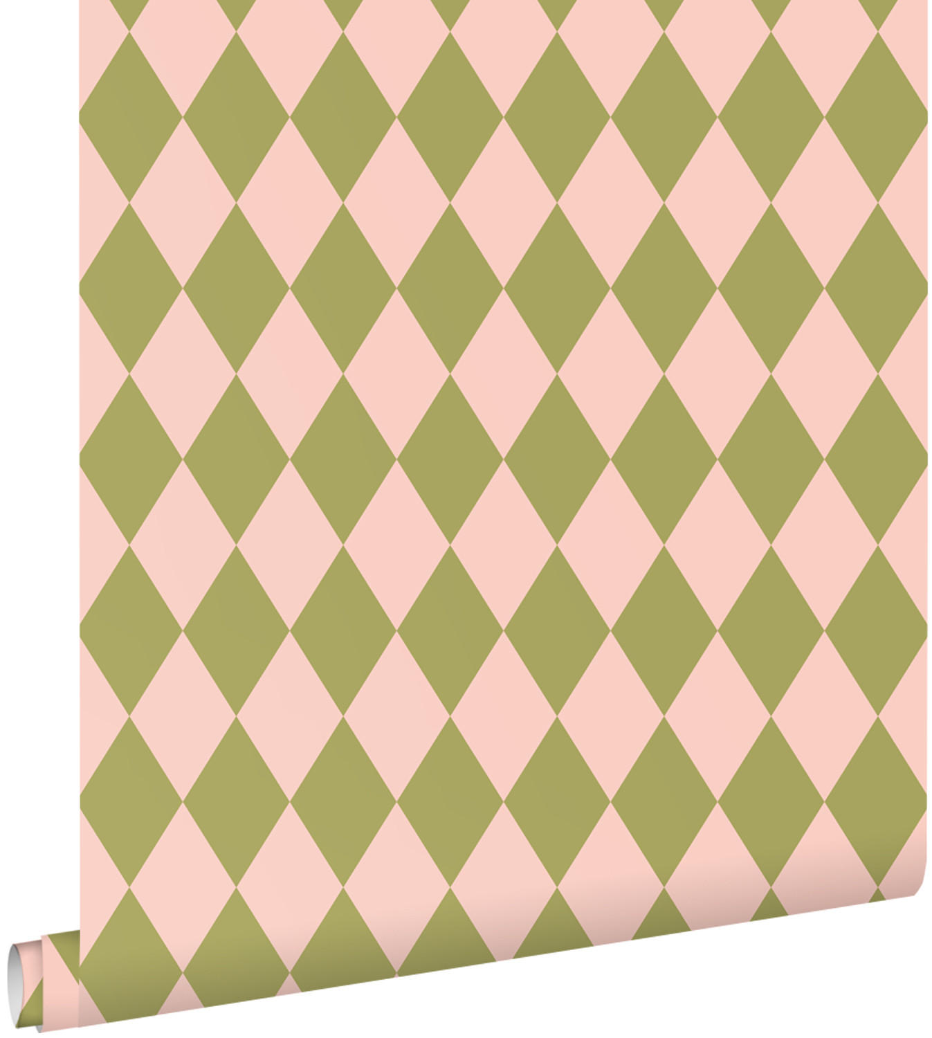 TAPETE Karomuster 50 x 900 cm - Pink, Papier (50/900cm) - ESTAhome