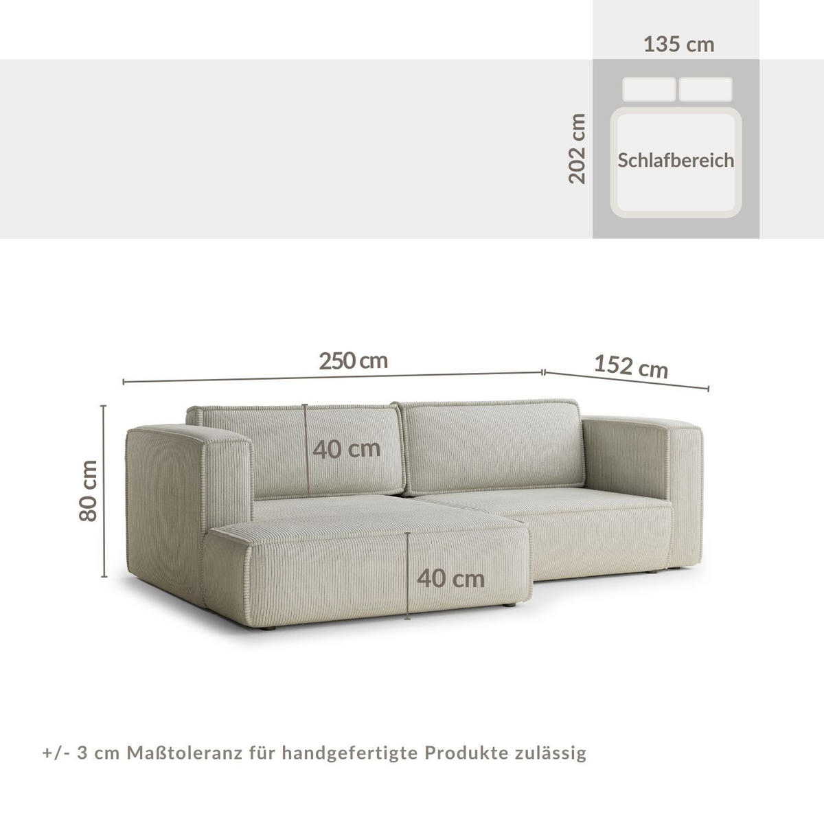 ECKSOFA MIT SCHLAFFUNKTION Velto Anthrazit Samtstoff - Anthrazit/Schwarz, Holz/Holzwerkstoff (152/250cm) - Maison de Reve